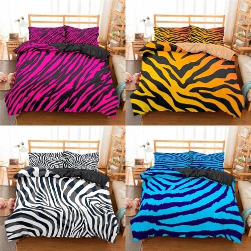 Leopard Bedding Set Luxury Printing Family 2/3 Pcs Duvet Cover Pillowcase Full King Single Queen Bed Sets USA Free Drop Shipping