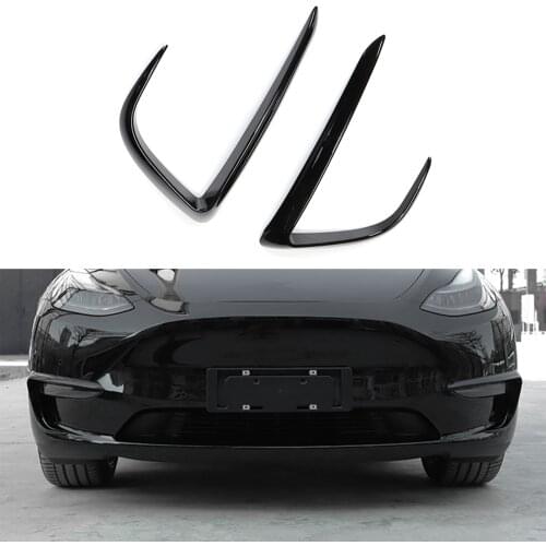 For Tesla Model Y Fog Light Trim Front Fog Light Cover Eyebrow Cover Trim Frame Exterior Decoration