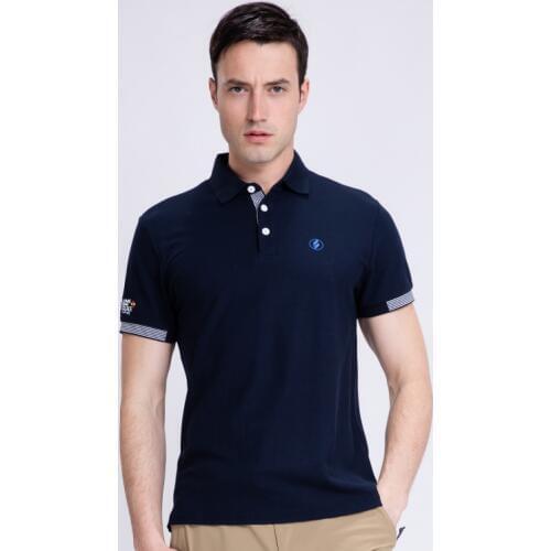 Beaume New summer mens Lapel T-shirt pure cotton breathable three-dimensional cutting comfort