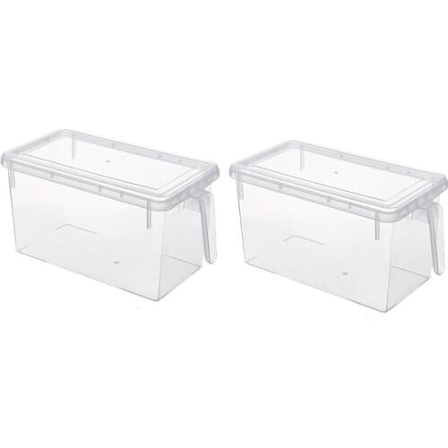 New 2 Pack Kitchen Fridge Freezer Storage Reusable Containers with Sturdy Handle to Keep Fresh for Meat Fruits