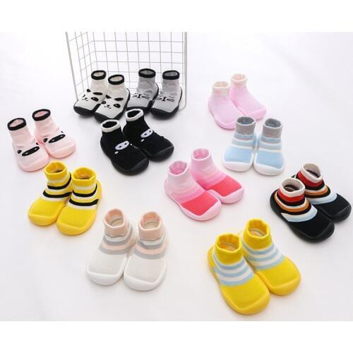 2020 Colors Toddler Newborn Baby Shoes Cotton Cartoon Newborn Baby Girl Boy Shoes Anti-Slip Socks Slipper drop shipping