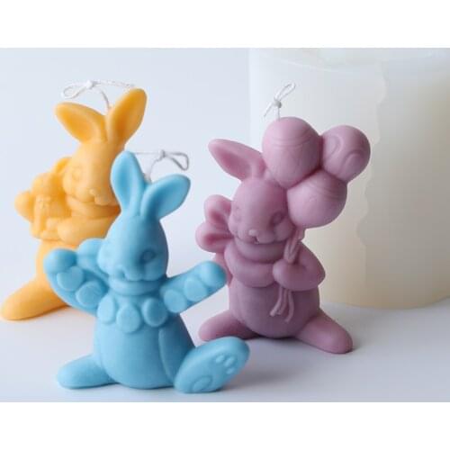 Easter Dunny Candle Mold Rabbit Animal Home Aromatherapy Mould DIY handmade material