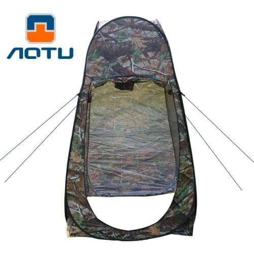 Portable Privacy Shower Toilet Camping Pop Up Tent Camouflage UV Function Outdoor Dressing Photography Green Blue Camouflag