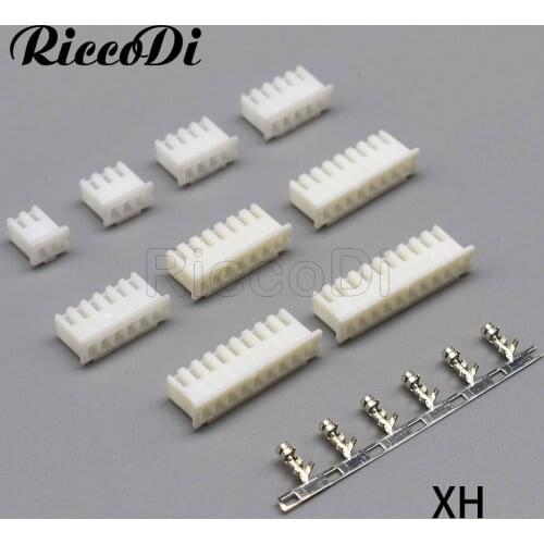 10/20/50 Set XH2.5 Connector 2.5mm Pitch Plastic Shell Housing 2/3/4/5/6/7/8/9/10/11/12P Female Connector & Female Terminal
