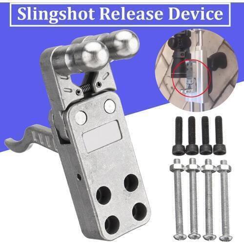 Silver Stainless Steel Slingshot Release Device With Screws DIY Catapult Rifle Trigger High Quality Wristband Shot Bow Accessory