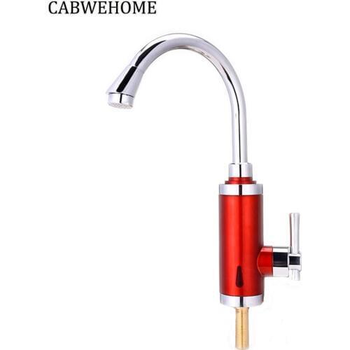 3000W Instant Electric Shower Tap With Water Heater Tankless Instantaneous Sink Water Heater Faucet Kitchen 220V EU Plug