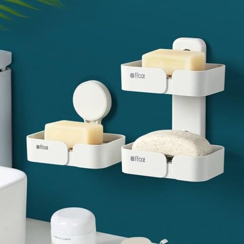 GURET Convex Portable Soap Dishes Drainage Soap Holder For Bathroom Storage Box Plastic Tray Bath Gadgets Bathroom Accessories