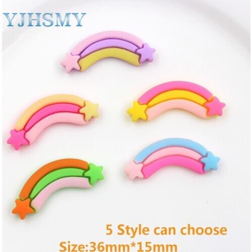 YJHSMY 20312-8,10pcs 36mm*15mm,Various Colorful Rainbow bridge ornaments,Trinkets ornaments Decorations,DIY handmade materials