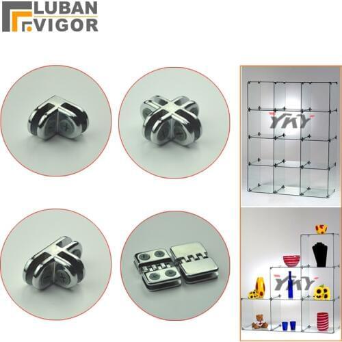 Glass/Acrylic Showcase clamp/clips/connector,Assembly parts,for 5mm glass/Acrylic,without drilling,easy to install,Hardware