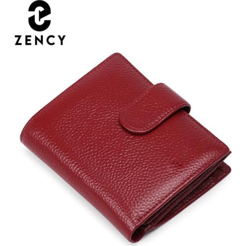 Zency Fashion Women Purse Genuine Leather Wallet Cowhide Clutch Multifunction Multiple Card Slots Holders Bags
