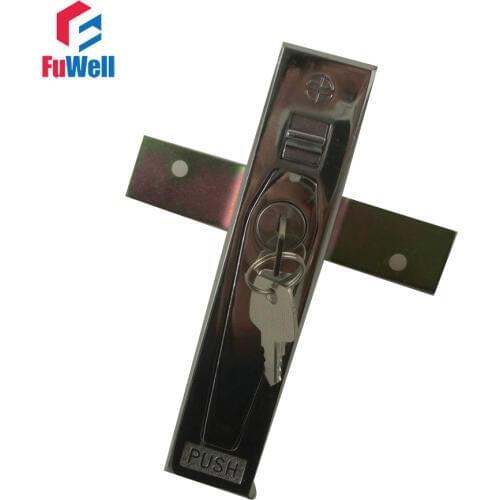 MS801-1-1 Metal Cabinet Lock with Keys Push Botton Fit 1-4mm Thickness Cupboard Cabinet Door Plane Lock