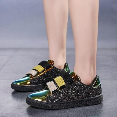 Women Tennis Shoes Sequins Breathable Lace-Up Female Sneakers Sports Footwear Tenis Feminino Chaussure Femme Brand Sneakers