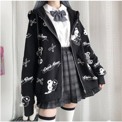 Gothic Sweatshirt Women Fashion 2021 Spring and Autumn Clothes Ins Preppy Kawaii Hoodies Long Sleeve Hoodie Harajuku y2k clothes