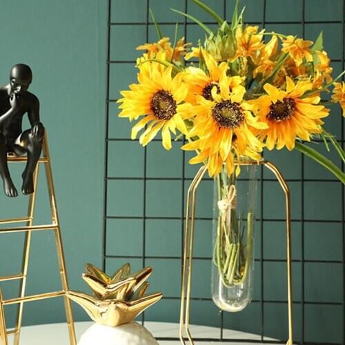 1Bouquet Artificial Sunflower Plant DIY Garden Party Home Wedding Desk Decor