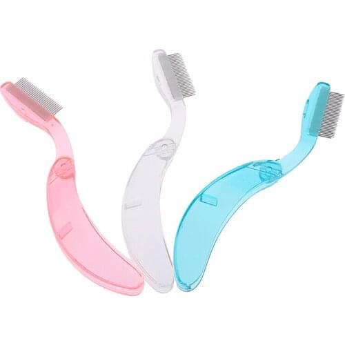 1Pcs Folding Eyebrow Comb Eyelash Separator Eyebrow Eyelash Grooming Brush