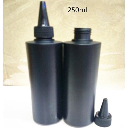 250ml Empty Nail gel Container Bottles Nail Polish Glue bottles PE Flat Shoulder Tip Bottle Nail Art Oil Packing Bottles