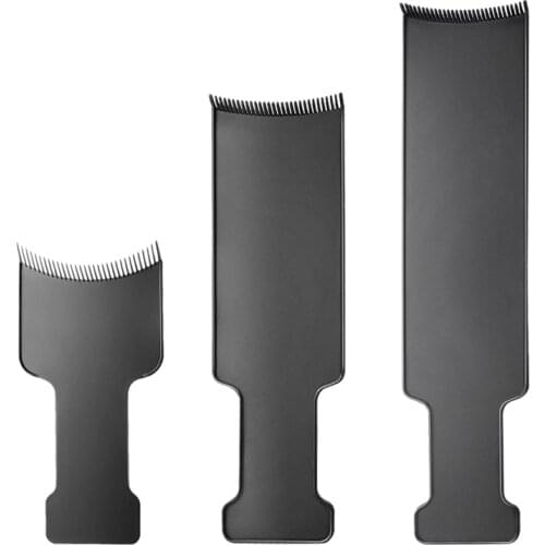 3Pcs Long Hair Highlighting Sectioning Board Barber Flat Top Paddle Board Comb for Hair Coloring Dyeing DIY Hairdressing Tint To