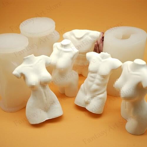 3d Human Body Candle Mold Silicone Mold Men and Women Design Art Perfume Candle Making Soap Chocolate Diy Cake Home Decoration