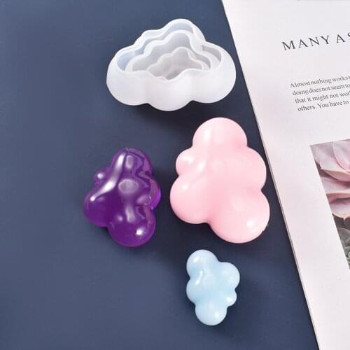 3D Lovely Cloud Silicone Cake Mold Transparent DIY Handmade Soap Candle Silicone Moulds Christmas Cake Decorating Tools