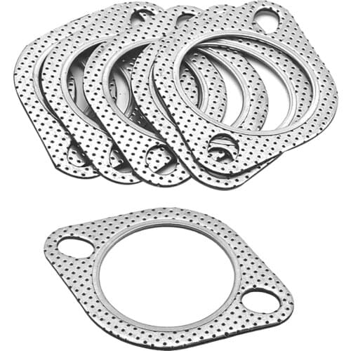5PCS 2.5" Car Reinforced Exhaust Decat Pipe Downpipe Header Flange Gasket 2 Bolt