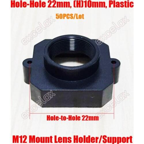 50PCS/Lot Hole Distance 22mm Height 10mm Short M12 Mount Plastic CCTV Camera Module Board Lens Support Adapter Bracket Holder