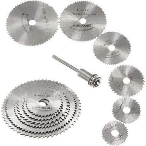 7Pcs/Set Mini HSS Circular Saw Blade Rotary Tool For Dremels Metal Cutter Power Tool Set Wood Cutting Discs Drill Mandrel Cutoff