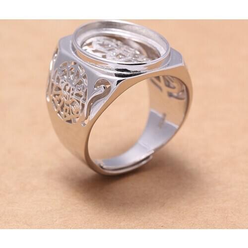 925 STERLING SILVER men Semi Mount Bases Blanks base blank Pad ring Setting wedding jewelry findings diy A4809