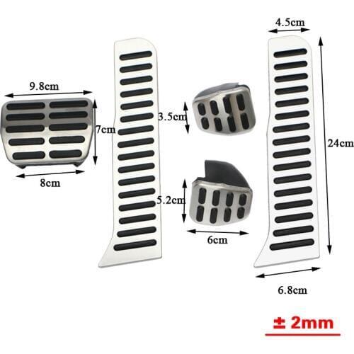 AT/MT Stainless Steel Anti-skid Pedal Car Pedals for Volkswagen VW Golf 5 6 Octavia Jetta MK5 Scirocco CC Passat B6 B7 Car Parts