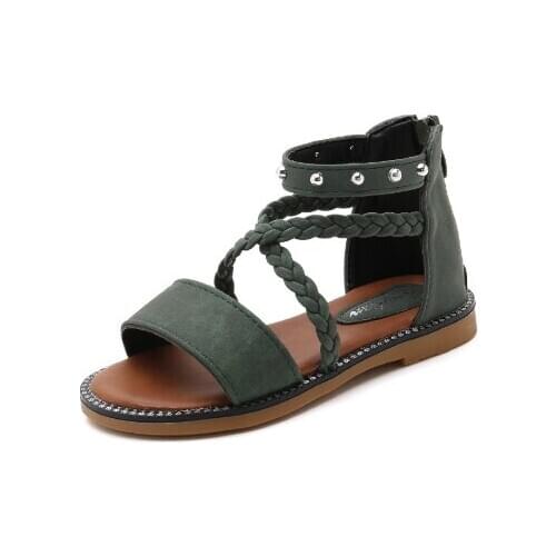 2020 New Fish Mouth Princess Shoes Little Kids Roman Shoes Rubber Size 27-37 Summer Childrens Sandals For Girls Flower Shoes