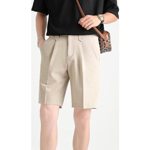 Pants Mens Five-cent Trousers Solid Color Casual In The Leisure Comfortable Cool Straight Youth Streetwear Fashion Best