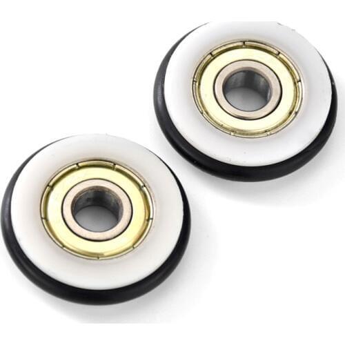 Butyl rubber Blackboard Fishing gear fishing gear rolling mute soft glue roller 608 bearing pulley POM plastic 8x32x8mm