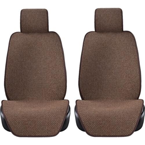 2 Seat Car Sea Cover Flax Mat Protector Universal Size Breathable Linen Seat Cushion Fit Most Automotive Interior Truck Suv Van
