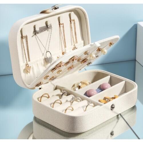 Double-layer Jewelry Collection Box Earring Ring Velvet Jewelry Box Burst Jewelry Box
