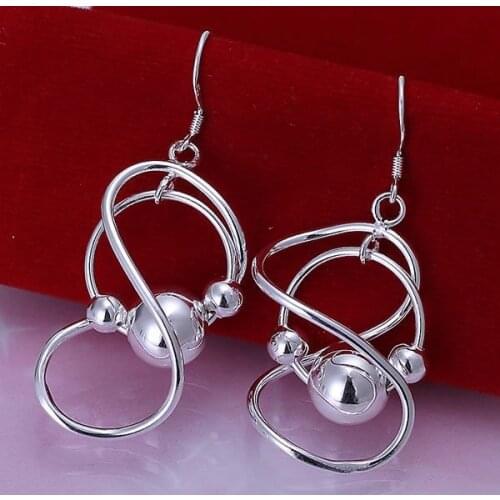 Hot Sale!!Free Shipping 925 Silver Earring,Fashion Sterling Silver Jewelry Fashion Bean Earrings SMTE071