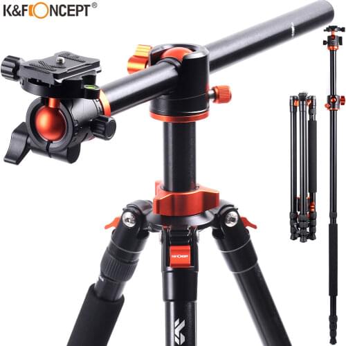 K&F Concept SA254T1 93 Inch Camera Tripod 4 Section Aluminium Detachable Tripod with 360 Degree Ball Head Quick Release Plate
