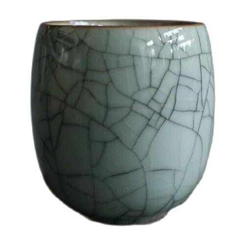 China Old Porcelain A Pair Of Ge Kiln Cracked Glaze Teacups