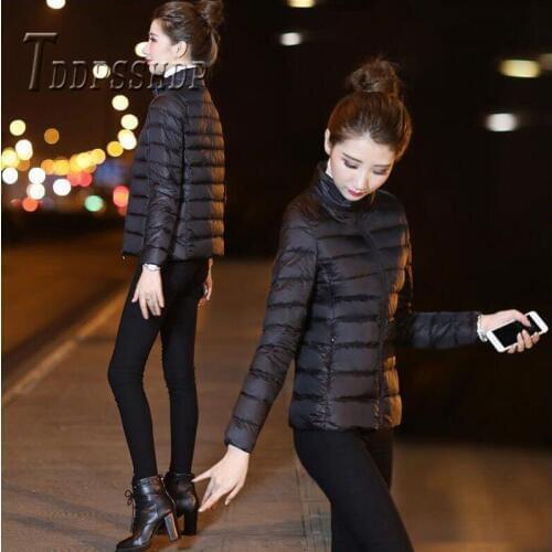 2019 Short Korean Plus Size Women Parkas Slim Stand Collar Fashion Female Jacket Coat