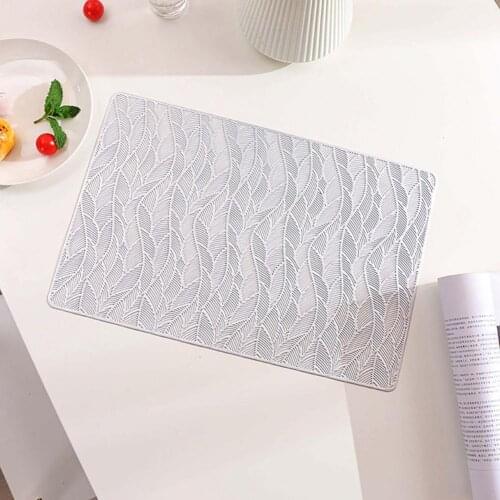 Lightweight Practical Hollow Combined Leaf Shape Table Mat Rectangular Table Mat Exquisite for Home