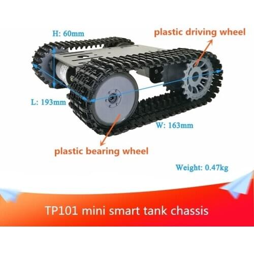 Mini TP101 Smart Tank Chassis Tracked Chassis Remote Control Platform with Dual DC 33 Motor for Arduino DIY Maker Education