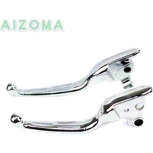 Motorcycle Chrome Brake Clutch Hand Levers for Harley Touring Road King Glide 2008-2013 Street Glide