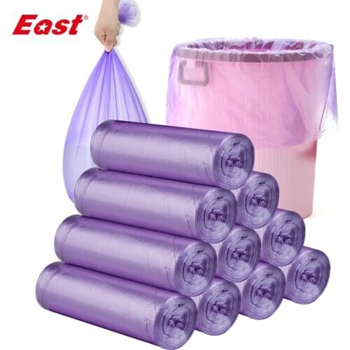 East 10 Rolls Set 50x60 CM Waste Poop Bag Garbage Waste Trash Bags For Garbage Collection Purple
