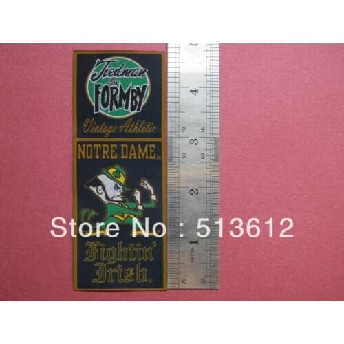 Starched damask woven label