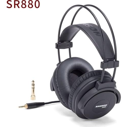New Samson SR880 Closed-Back Studio Headphone Studio Monitor Dynamic Stereo DJ HD Headset Music Earphone Leather Ear Cup