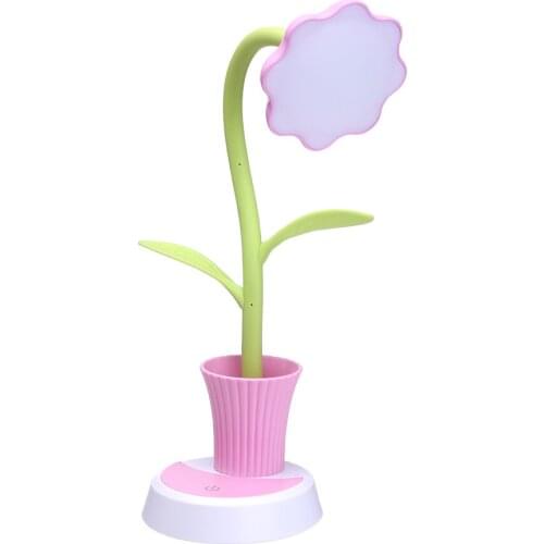Modern New Flower LED Table Lamp USB Chargeable LED Desk Lamp For Home Living Room Study Reading Eye Protection Table LED Lights