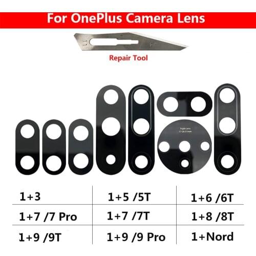 20pcs Genuine Rear Back Camera Lens For Oneplus 3 5 5T 6 6T 7 7T 8 8 Pro 8T 9 Pro Nord 100 Back Camera Glass Lens With Adhesive