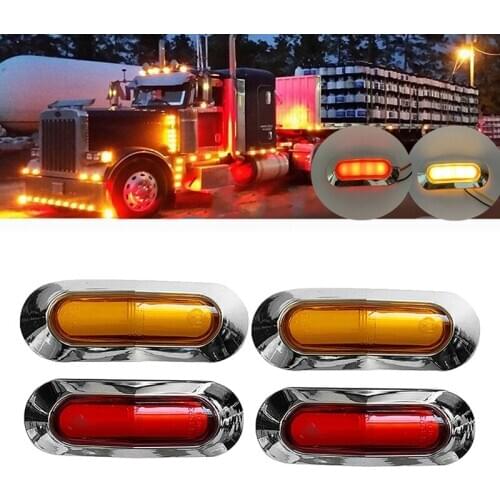 For 4Pcs sidelights taillights 12-24 V waterproof marker lights LED trailer lights taillights stuck lights