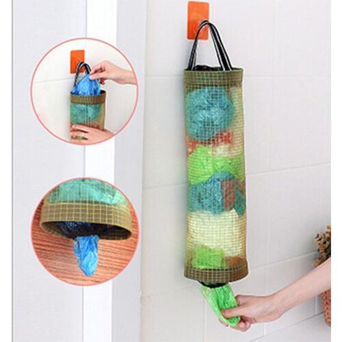 Kitchen Garbage Bag Round Trash Storage Bag Miscellaneous Wall Hanging Finishing Convenient Extraction Box Storage Bag