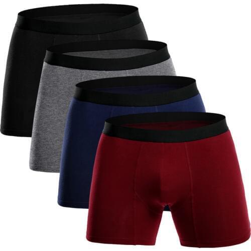 European EURO Size Boxers Long Men Underwear Cotton Big Homme Mens Underpants Brand Boxer Breathable Hombre Ropa interior U864