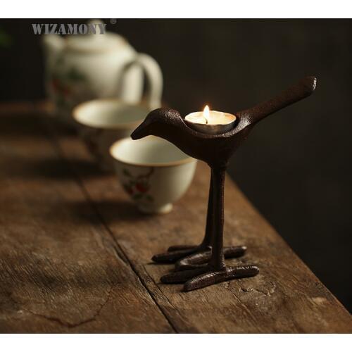 WIZAMONY Iron Bird Candlestick Decorations and Ornaments Tea Table Decoration B & B Candlestick Artistic Tea Candlestick