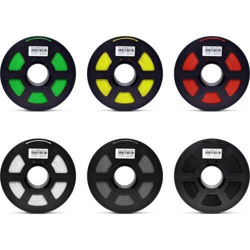 0.5KG 3d printing Material filament PLA 1.75mm White/Black/Red/Yellow/Green for a6 a8 ender-3 CR-10 CR-10S pro 3D printer parts